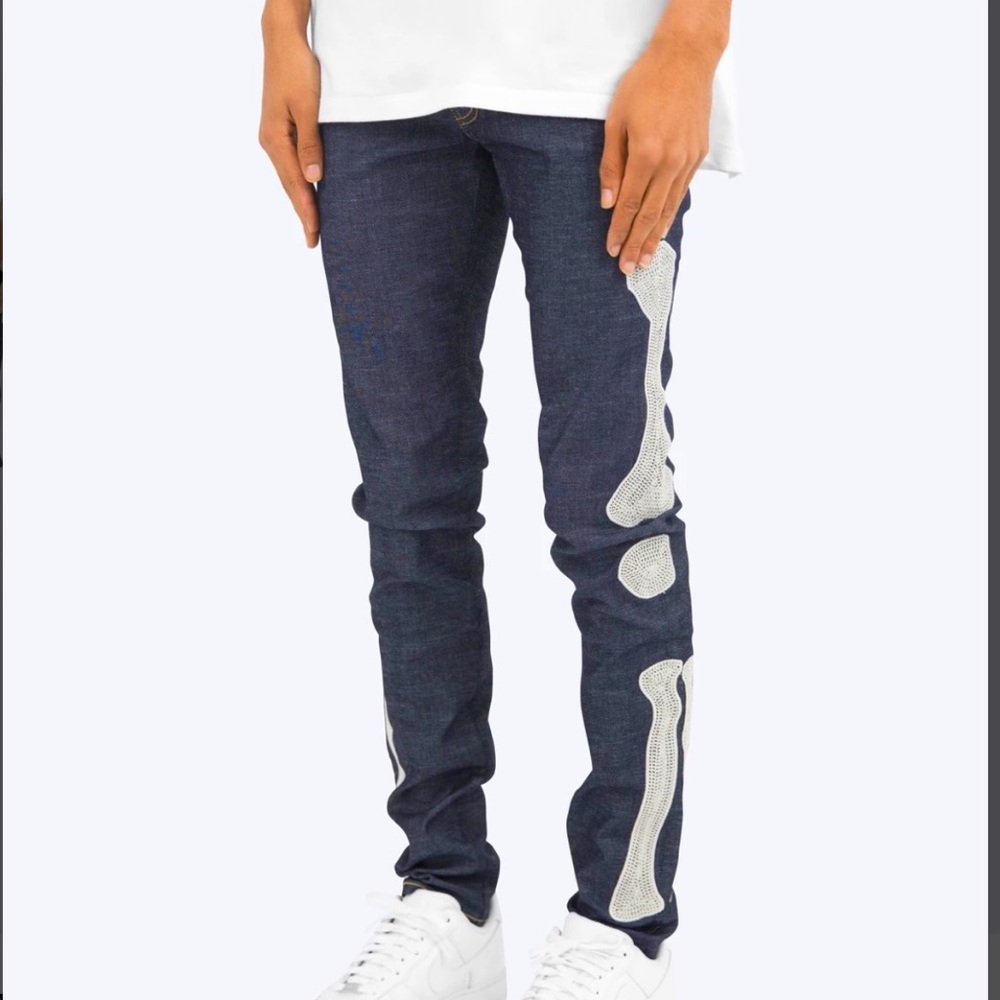 SKELETON DENIM JEANS